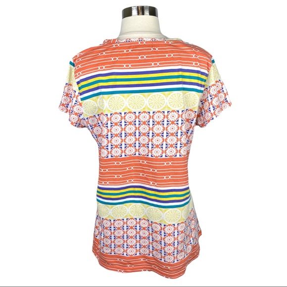 Bay Studio Multicolored Geometric Print Tee - Size Large - Picture 4 of 5